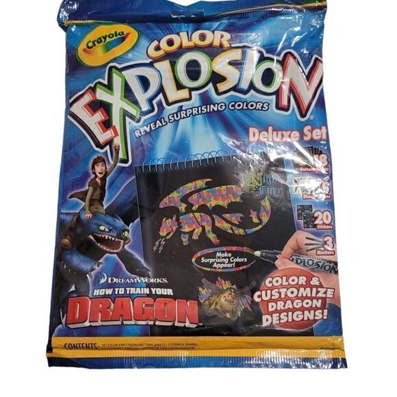 How to Train your Dragon Crayola Color Explosion Dreamworks 2010 NOS NEW Sealed - Picture 1 of 2